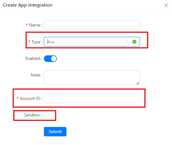 Create App Integration 表單